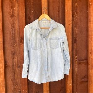 Lauren Conrad Chambray Button Down Shirt